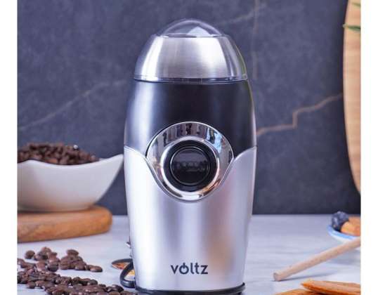 Voltz V51172B, Coffee grinder 200W, 50 gr, silver/black