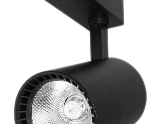 LED reflektor pre obchod, jednofázový vedenie, čierny, 30W, 2250 lm, neutrálny svetlo 4000K