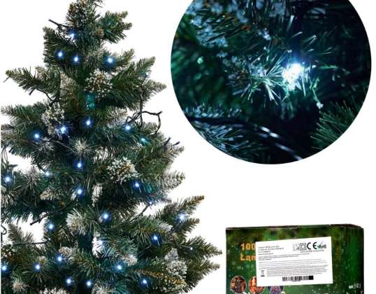 Guirnalda de luces LED 10m 100LED Blanco frío 8 modos de iluminación