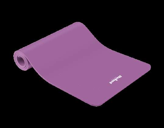 Yogamatte für Übungen Pilates Fitness 183x61cm 6mm dick TPE Material lila REBEL ACTIVE