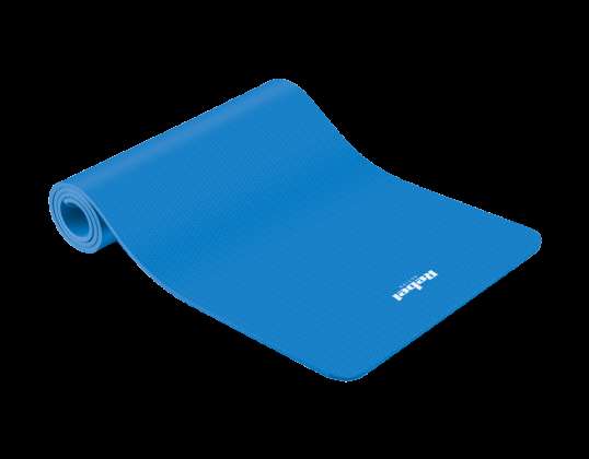 Yogamatte für Übungen 183x61 cm  Dicke 6 mm  TPE Material  blau  REBEL ACTIVE