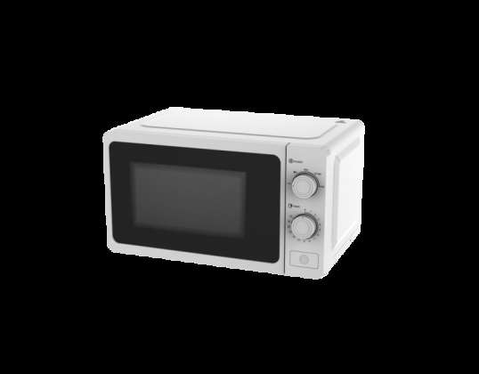 Oliver Voltz OV51443B, Microwave oven, 700W, 20 l., 5 power levels, Timer up to 35 min., Defrost function, White