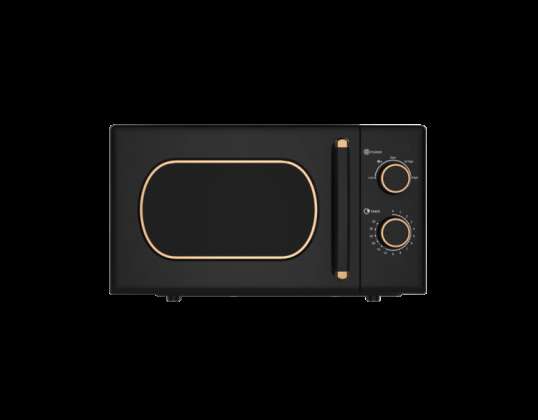 Oliver Voltz OV51443E, Microwave oven, 700W, 20 l., 5 power levels, Timer up to 35 min., Defrost function, Black
