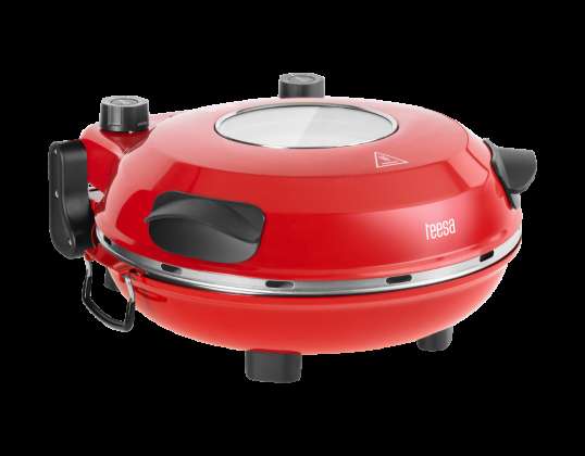 TEESA SUPREME pizzaoven 1200 W 32 cm raam verwijderbare steenbediening twee kachels