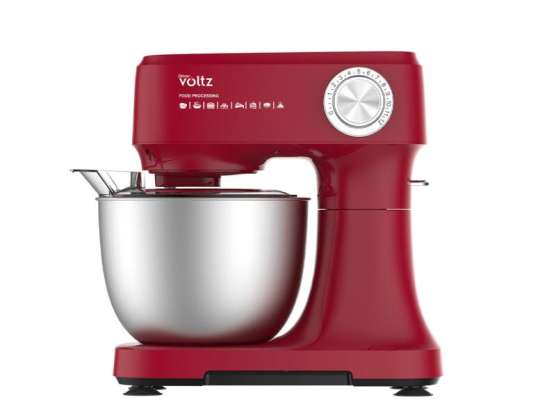 Planetary Mixer Oliver Voltz OV51115I, 800W, stainless steel bowl-3,5 l, 12 speeds+Pulse, Red