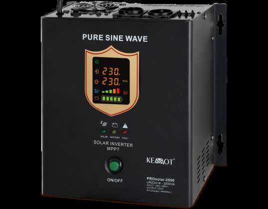 Wandgemonteerde omvormer voor zonne-energie KEMOT PROsolar 2500 24V 230V 25000VA/1800W