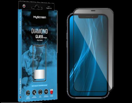 Защитное стекло MyScreen DIAMOND GLASS LITE edge FULL GLUE черное Apple iPhone 12/12 Pro 6.1"
