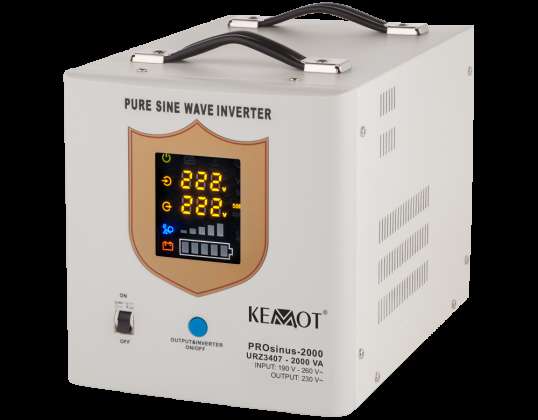 KEMOT PROsinus 2000 uninterruptible power supply pure sine wave inverter with charging function 12V 230V 2000VA/1200W