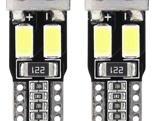 Ampoules LED canbus 6smd 5730 t10 w5w blanche amio 01622