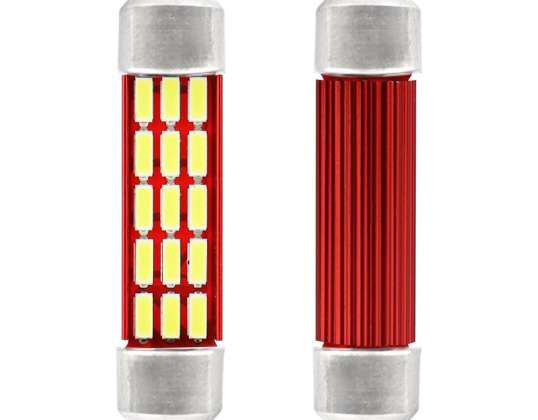 LED-lampor canbus 4014 20smd festoon c5w c10w c3w 41mm vit 12v 24v amio 01634