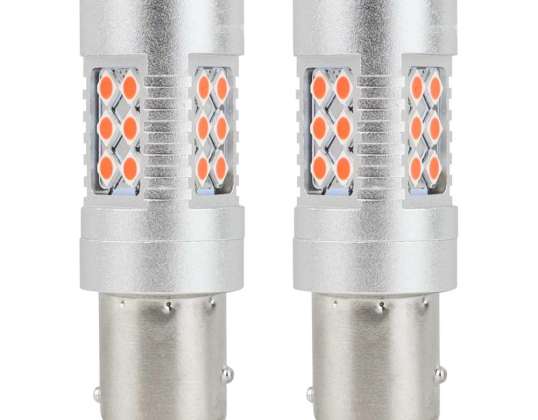 LED-pærer canbus 3030 24smd 1157 bay15d pr21/5w røde 12v 24v amio 02579