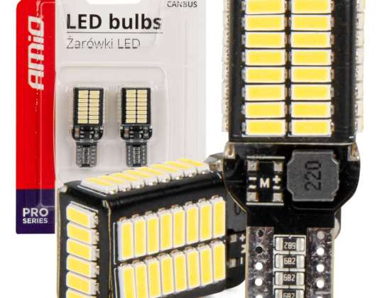 LED-Leuchtmittel CANBUS Pro Series T15E W16W 54x4014 SMD Weiß 12V 24V AMIO 03724