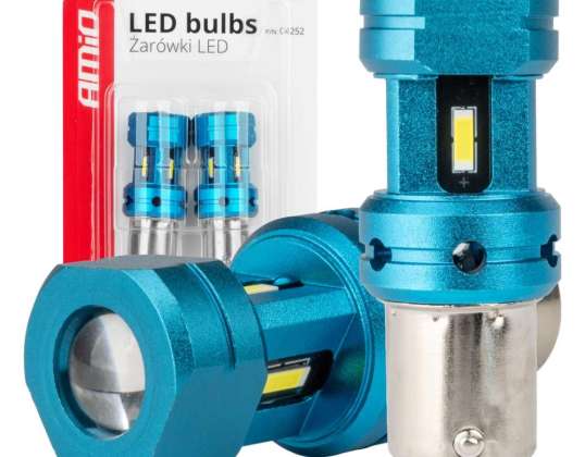LED ampuller canbus 1156 ba15s p21w r10w r5w 4smd 1860 beyaz 12v 24v amio 04252