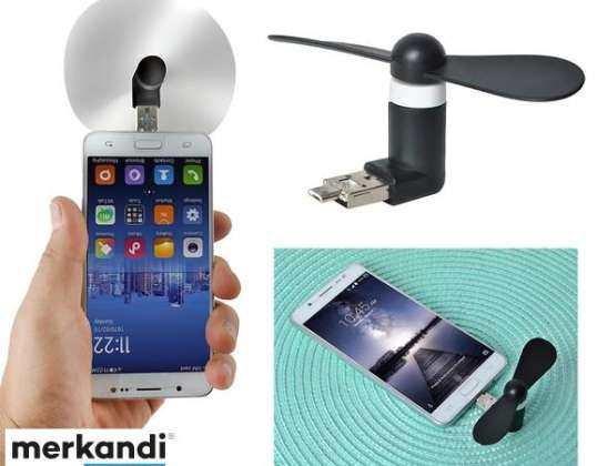Mikro USB ventilátor fekete