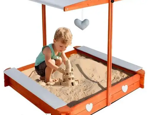 Foldable Sandbox with Roof 24215