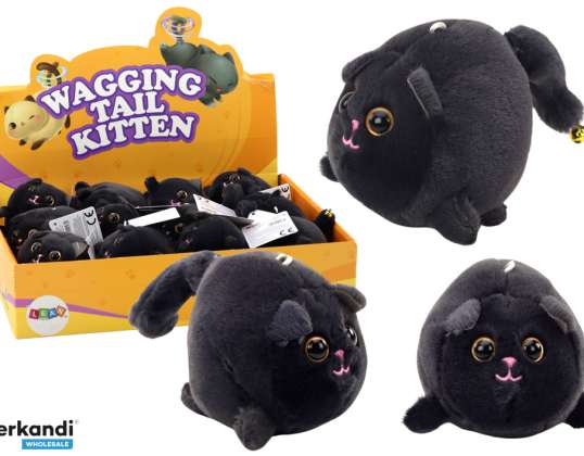 Plysj Kattunge Strukket Hoppe Maskot Svart