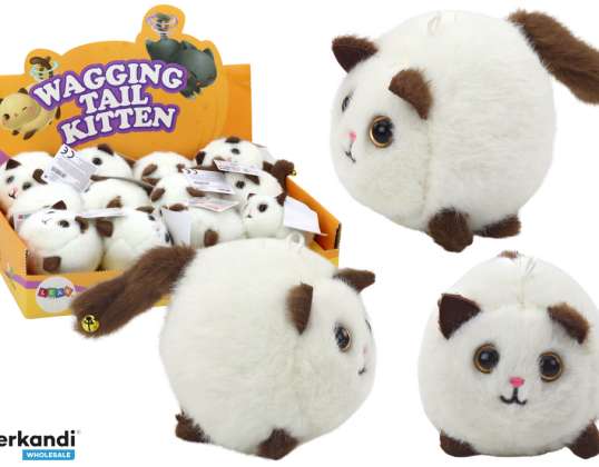 Plysj Kattunge Strukket Hoppe Maskot Hvit