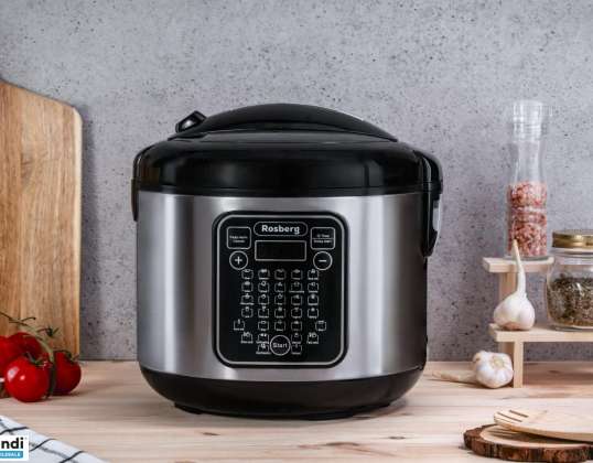 Multi Cooker med 31 program Rosberg R51985F5, 780W, 5L, Non-stick beläggning, Rostfritt stål