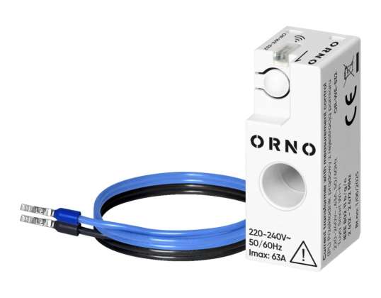 Single-phase current transformer with measurement recording. Max. 250V/63A. Tuya Smart Wi Fi