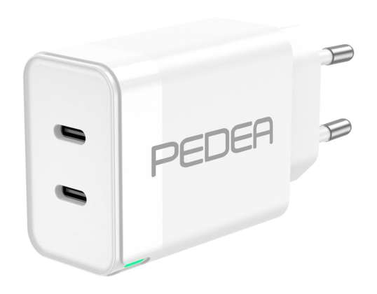 Ładowarka sieciowa Dual 40W do USB-C, biała 180-240V / szybka ładowarka / max. 40 watów