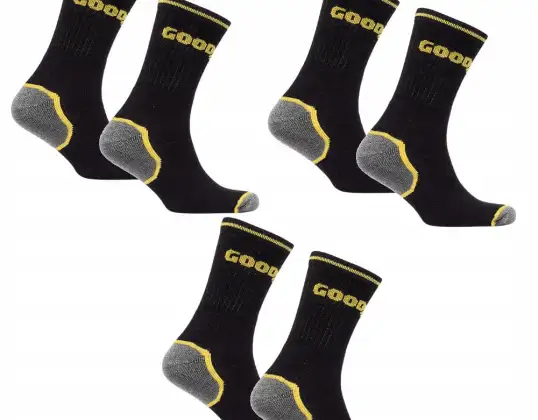 3 x GOODYEAR COTTON SOCKEN LANGE VERSTÄRKTE ARBEITSSOCKEN 39-42