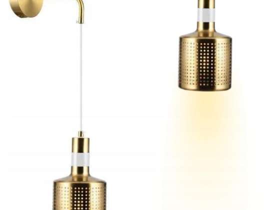 ELEGANT GOLD/WHITE WALL LAMP WALL LAMP METAL LAMPSHADE MODERN E27