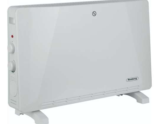 Rosberg R51974E, Convector Heater, 2500W, 3 power settings, Freestanding, White