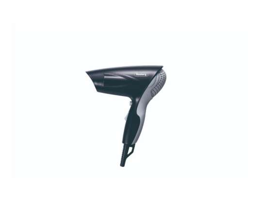 Hair dryer Rosberg R51100P, 1200W, 2 speeds, Hanging loop, Black/Grey