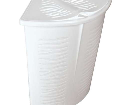 Corner Laundry Basket Zebra 45L BranQ White