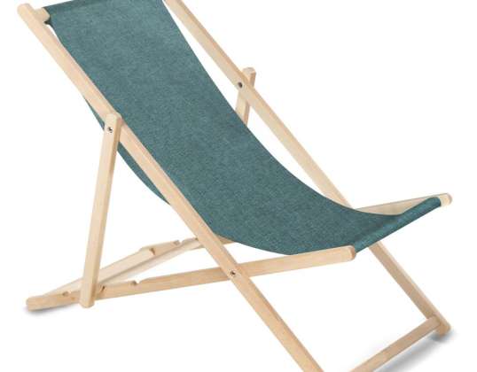 Chaise longue classique en hêtre GreenBlue GB183M Melange turquoise