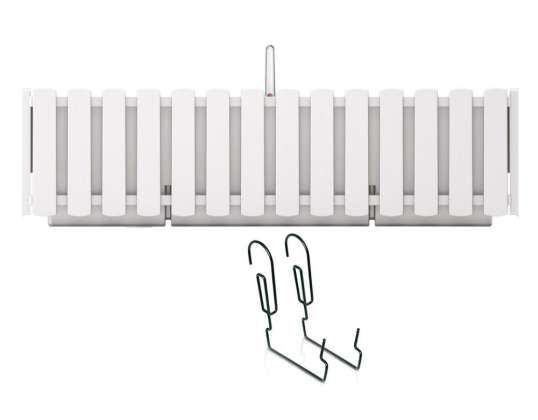 Balkongkasse med kroker Boardee Fencycase DDEF600W hvit