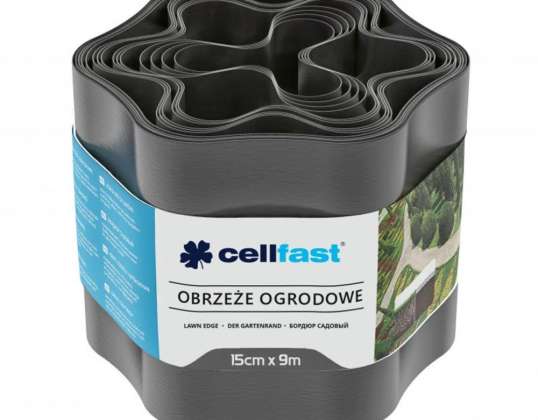 Садовая граница 15 см x 9 м Cellfast графит