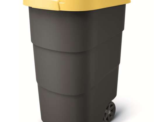 Havekurv WHEELER 95 L gul