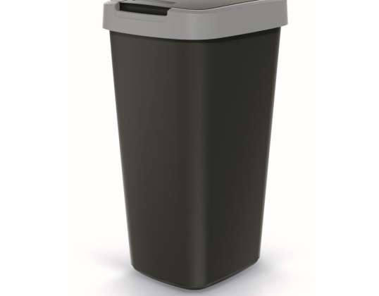 Müllbehälter COMPACTA Q   glattes Grau 25l
