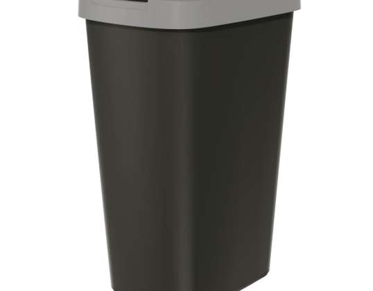 Trash Can COMPACTA Q smooth gray 45l