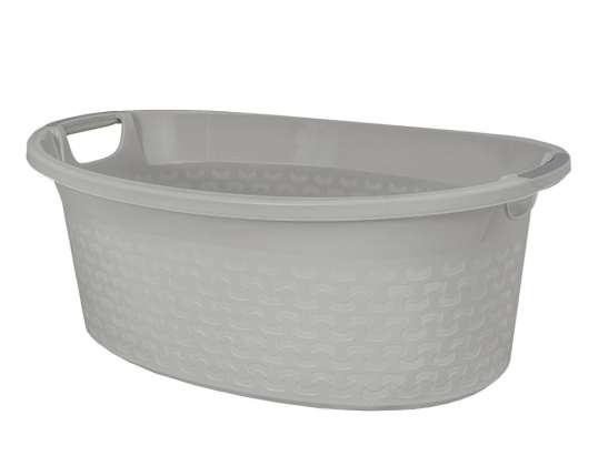 Miska owalna Cotton 60l. lys grå