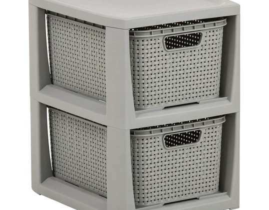 Étagère avec 2 paniers gris CEN 87169