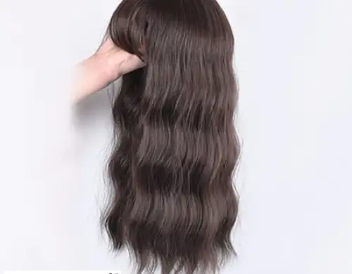 Moterys&amp;#039; s Banguotas perukas Anitta (tamsiai rudas-45 cm) ~ preck | Sintetinis banguotas perukas