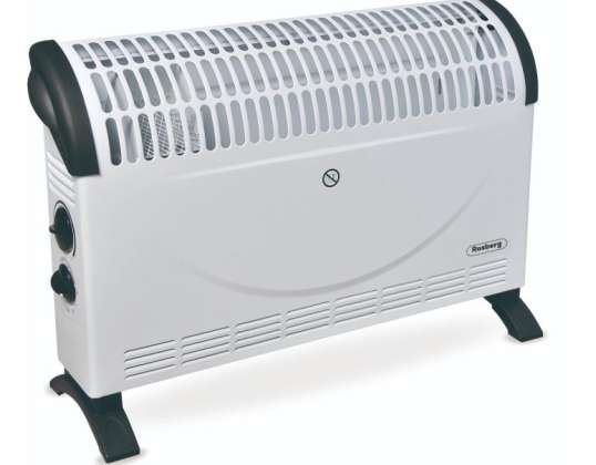Rosberg R51974AT , Convector heater, 2000W, Turbo fan, 3 power levels, Protection against overheating, White