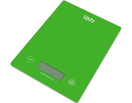 Oliver Voltz OV51651K, Kitchen scale, 5kg., 2xAAAbatteries, LCD display, Green
