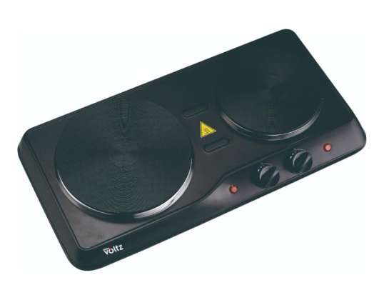Oliver Voltz OV51445ND , Double Electric hot plate 2500W, Thermostat, Black