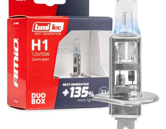 H1 12v 55W lumitec next generation 135 duo amio ampoules halogènes 04402