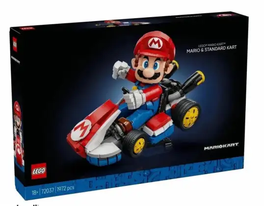 Super Mario 72037 Mario Kart Mario klucīši un standarta kartings