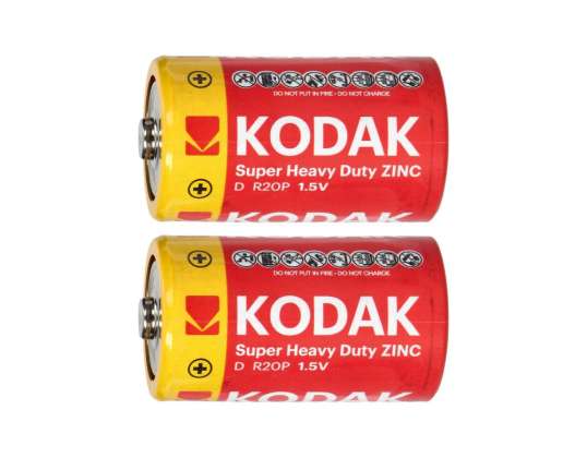 Μπαταρία Kodak ZINC Super Heavy Duty D LR20. 2τμχ. μεμβράνη