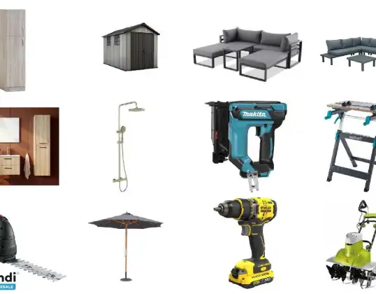 Lot de 305 unités de Mobilier et Bricolage   Retour client fonction...