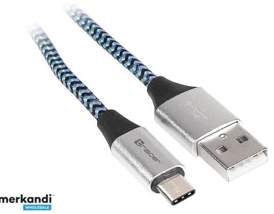 Kabel TRACER USB 2.0 TYPE C A Male C Male 1.0m schwarz-blau