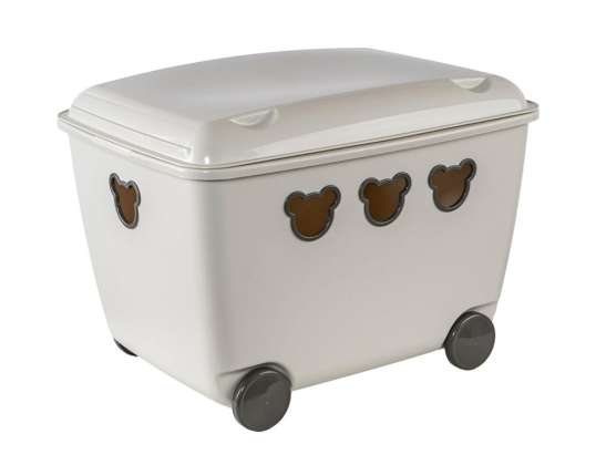 Spielzeugbehälter 55L BranQ Teddy weiß