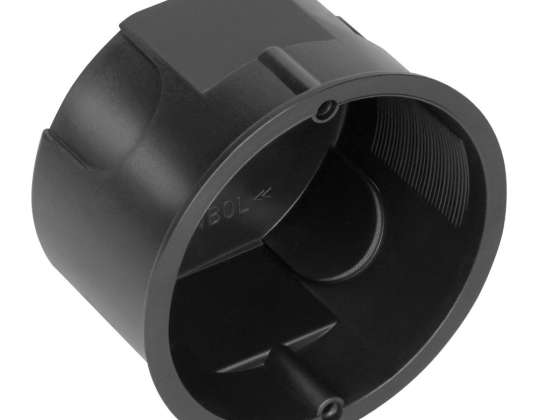 Infälld dosa 60 mm platta. Svart