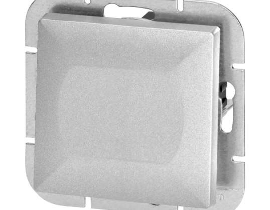 Pearl enpolet kontakt. 10A. 250V. WP 1P. sølv