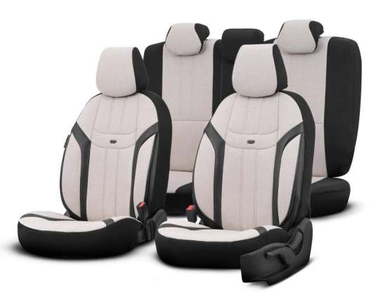Auto sēdekļu pārvalku komplekts oto swan 503 beige 3 zip